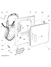 Front Panel & Door parts for Ge Dryer DNCD450GGBWC from AppliancePartsPros.com