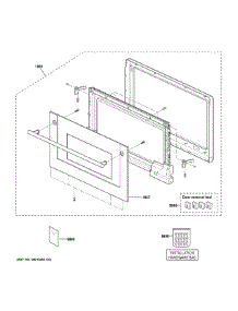 Door Parts parts for Ge Microwave ZSC1001J4SS from AppliancePartsPros.com