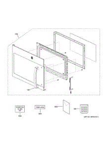 Door Parts parts for Ge Microwave JNM3163DJ2WW from AppliancePartsPros.com