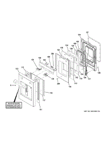 Small Door Assembly parts for Ge Range C2Y486P2M1S1 from AppliancePartsPros.com