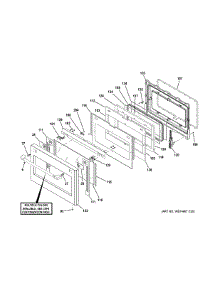 Large Door Assembly parts for Ge Range C2Y486P2M1S1 from AppliancePartsPros.com
