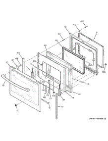 Door parts for Ge Range JB750SF1SS from AppliancePartsPros.com