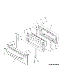 Upper Door parts for Ge Range JB860DJ3BB from AppliancePartsPros.com