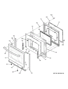 Door parts for Ge Range JB650EF4ES from AppliancePartsPros.com