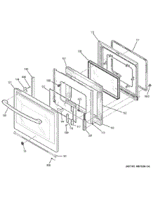 Door parts for Ge Range PB930SH1SS from AppliancePartsPros.com