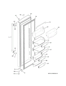 Fresh Food Door parts for Ge Refrigerator CZS22MSKGHSS from AppliancePartsPros.com