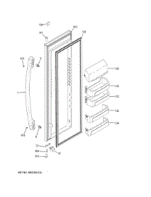 Fresh Food Door parts for Ge Refrigerator GZS22DMJJFES from AppliancePartsPros.com