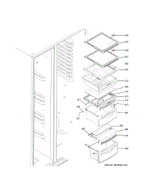 Fresh Food Shelves parts for Ge Refrigerator GSS23GMKJCES from AppliancePartsPros.com