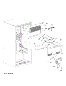 Freezer Section parts for Ge Refrigerator GTS21FMKBES from AppliancePartsPros.com