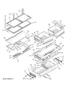 Fresh Food Shelves parts for Ge Refrigerator CFSP5RKBESS from AppliancePartsPros.com