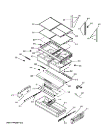 Fresh Food Shelves parts for Ge Refrigerator CYE23TSDFSS from AppliancePartsPros.com