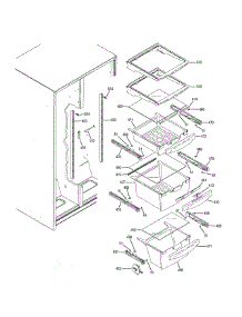 Fresh Food Shelves parts for Ge Refrigerator GSH25JGDDBB from AppliancePartsPros.com