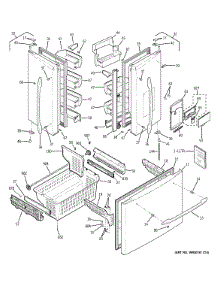 Doors parts for Ge Refrigerator PFCS1PJZHSS from AppliancePartsPros.com