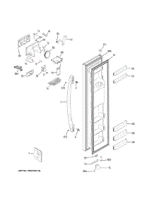 Freezer Door parts for Ge Refrigerator GZS22DGJCFWW from AppliancePartsPros.com