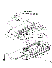 Body Section parts for Kenmore Range Hood 103.5477810 (1035477810, 103 5477810) from AppliancePartsPros.com