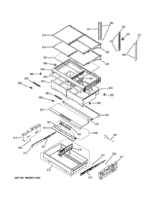 Fresh Food Shelves parts for Ge Refrigerator GFE28HGHBWW from AppliancePartsPros.com
