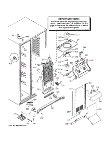 Freezer Section parts for Ge Refrigerator PZS25KSECFSS from AppliancePartsPros.com
