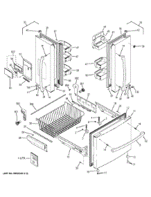 Doors parts for Ge Refrigerator PFE22KSEAFSS from AppliancePartsPros.com