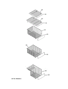 Freezer Shelves parts for Ge Refrigerator PSS23KSEBCSS from AppliancePartsPros.com
