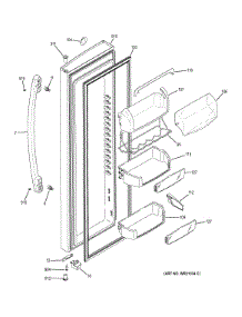 Fresh Food Door parts for Ge Refrigerator PSS23KSEBCSS from AppliancePartsPros.com