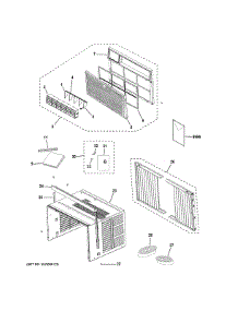 Grille & Chassis Parts parts for Ge Room Air Conditioner AEM08LXQ1 from AppliancePartsPros.com