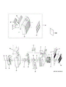 Grille & Chassis Parts parts for Ge Room Air Conditioner AJEQ10DCFL1 from AppliancePartsPros.com