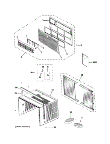 Grille & Chassis Parts parts for Ge Room Air Conditioner AEQ08ASL1 from AppliancePartsPros.com