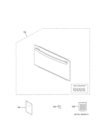 Microwave Door parts for Ge Wall Oven JK3800DH3BB from AppliancePartsPros.com