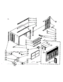 Cabinet Parts parts for Kenmore Room Air Conditioner 106.8750580-AC (1068750580-AC, 106 8750580-AC) from AppliancePartsPros.com