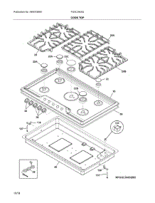Cook Top parts for Frigidaire Cooktop FGGC3645QSD from AppliancePartsPros.com