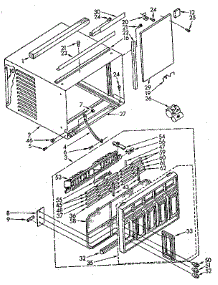 Cabinet Parts parts for Kenmore Room Air Conditioner 106.8740770-AC (1068740770-AC, 106 8740770-AC) from AppliancePartsPros.com