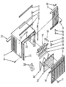 Cabinet parts for Kenmore Room Air Conditioner 106.9710530 (1069710530, 106 9710530) from AppliancePartsPros.com