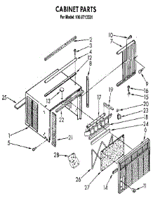 Cabinet parts for Kenmore Room Air Conditioner 106.9710531 (1069710531, 106 9710531) from AppliancePartsPros.com