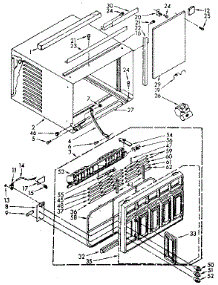Cabinet Parts parts for Kenmore Room Air Conditioner 106.8751070 (1068751070, 106 8751070) from AppliancePartsPros.com