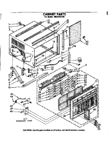 Cabinet Parts parts for Kenmore Room Air Conditioner 106.8722190 (1068722190, 106 8722190) from AppliancePartsPros.com