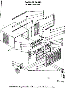Cabinet Parts parts for Kenmore Room Air Conditioner 106.8720880 (1068720880, 106 8720880) from AppliancePartsPros.com