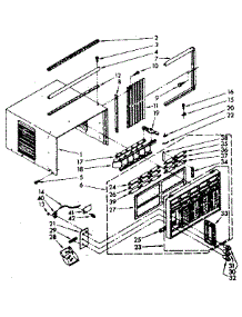 Cabinet Parts parts for Kenmore Room Air Conditioner 106.8721080 (1068721080, 106 8721080) from AppliancePartsPros.com