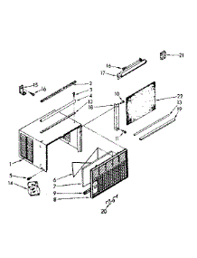 Cabinet Parts parts for Kenmore Room Air Conditioner 106.8750810 (1068750810, 106 8750810) from AppliancePartsPros.com