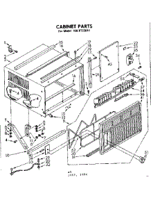 Cabinet Parts parts for Kenmore Room Air Conditioner 106.8722011 (1068722011, 106 8722011) from AppliancePartsPros.com