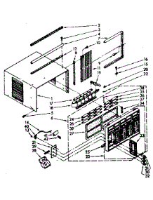 Cabinet Parts parts for Kenmore Room Air Conditioner 106.8721081 (1068721081, 106 8721081) from AppliancePartsPros.com
