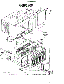 Cabinet Parts parts for Kenmore Room Air Conditioner 106.8721290 (1068721290, 106 8721290) from AppliancePartsPros.com
