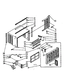 Cabinet Parts parts for Kenmore Room Air Conditioner 106.8740580 (1068740580, 106 8740580) from AppliancePartsPros.com