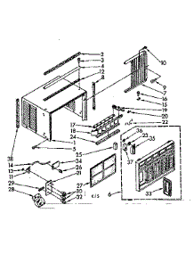 Cabinet Parts parts for Kenmore Room Air Conditioner 106.8740690 (1068740690, 106 8740690) from AppliancePartsPros.com