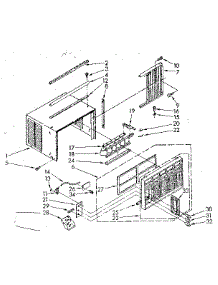 Cabinet Parts parts for Kenmore Room Air Conditioner 106.8720582 (1068720582, 106 8720582) from AppliancePartsPros.com