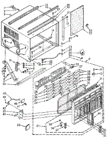 Cabinet parts for Kenmore Room Air Conditioner 106.8761492 (1068761492, 106 8761492) from AppliancePartsPros.com