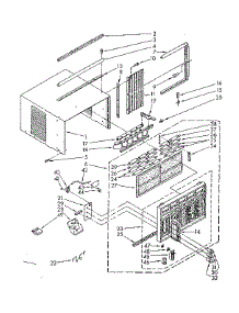 Cabinet Parts parts for Kenmore Room Air Conditioner 106.8751190 (1068751190, 106 8751190) from AppliancePartsPros.com