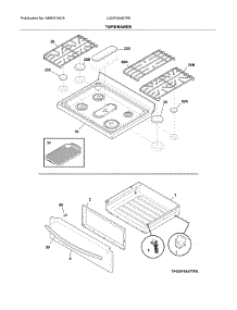 Top / Drawer parts for Frigidaire Range LGGF3046TFB from AppliancePartsPros.com