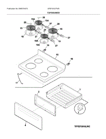 Top / Drawer parts for Frigidaire Range CFEF3012TWB from AppliancePartsPros.com