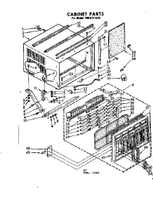 Cabinet Parts parts for Kenmore Room Air Conditioner 106.8721830 (1068721830, 106 8721830) from AppliancePartsPros.com