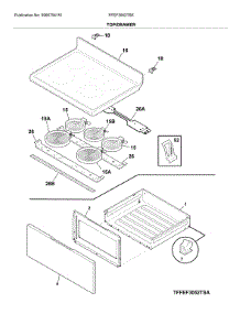 Top / Drawer parts for Frigidaire Range FFEF3052TSE from AppliancePartsPros.com